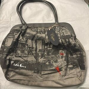 Cupid Disney Paris Gray Minnie Mouse Shoulder Bag